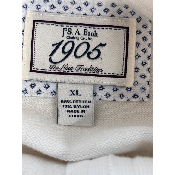 Jos. A. Bank 1905 Men's White Henley Knit Pullover Sweater XL - Picture 4 of 9